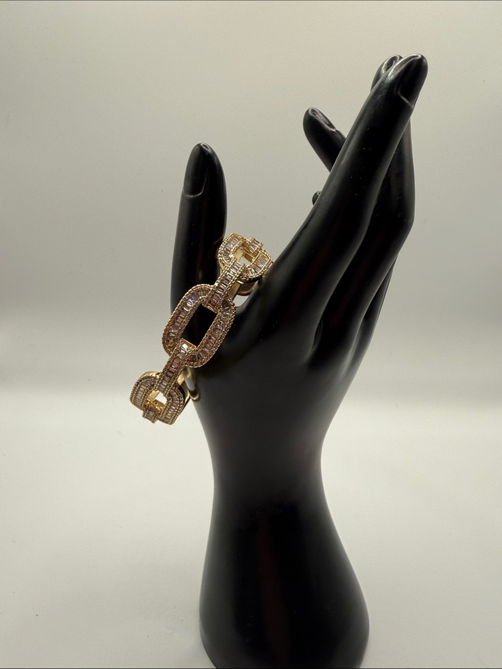 Gold Pavé Link Bracelet - Women's Fashion Jewelry